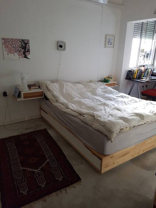 our lovely bedroom and writing area