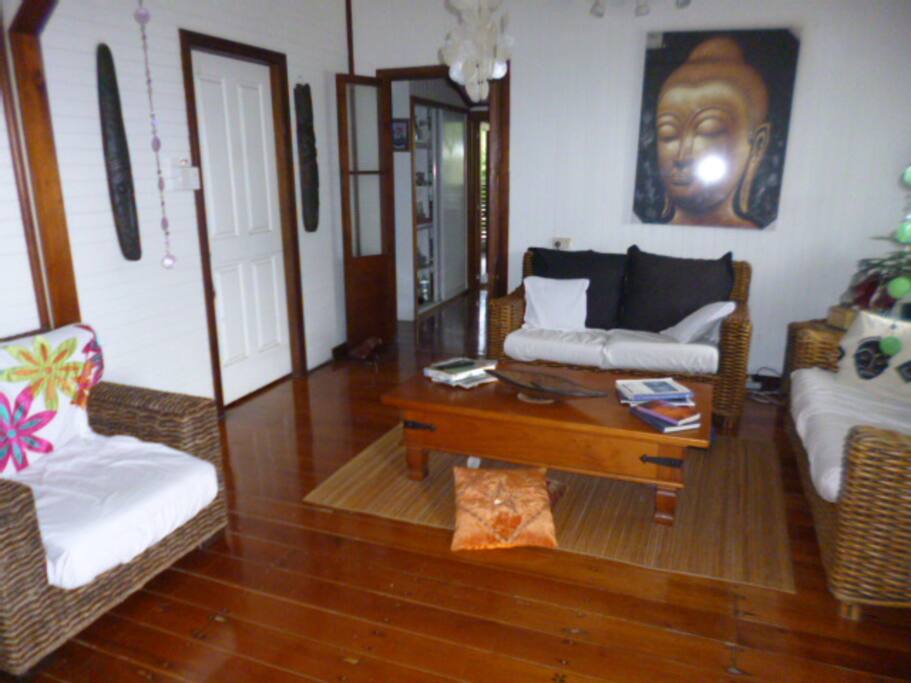 Nice lounge to watch a movie on the plasma tv or just chill out to the smooth sounds on the cd's