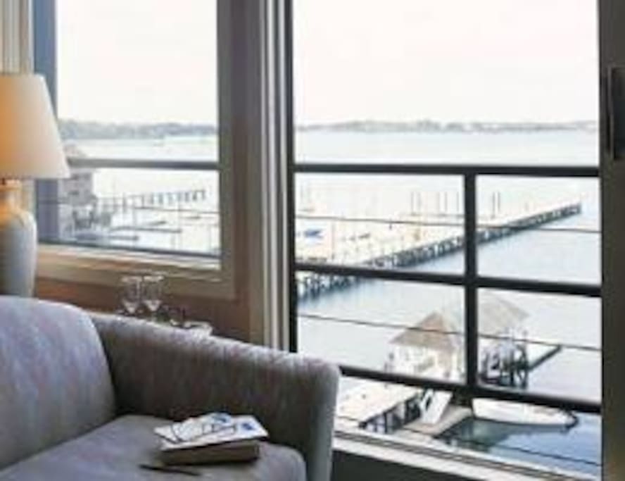 View from th Resort. Not all rooms have a harbor view.