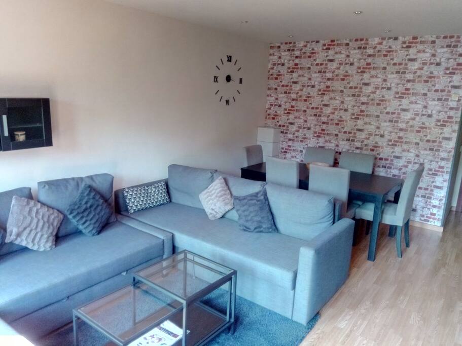 Salon-comedor, sofà cama