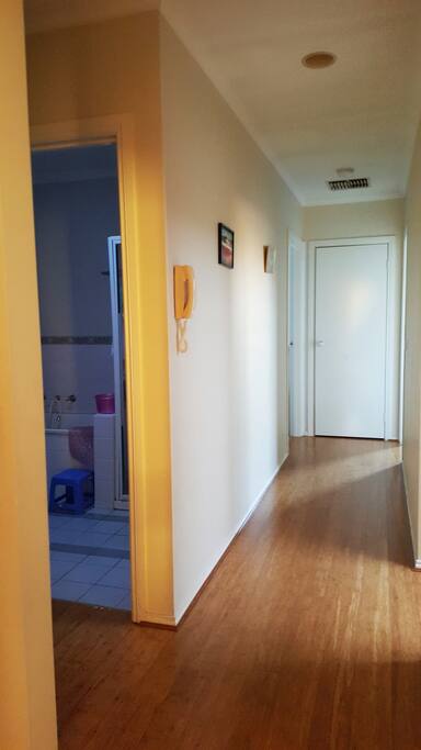 Bathroom and hallway