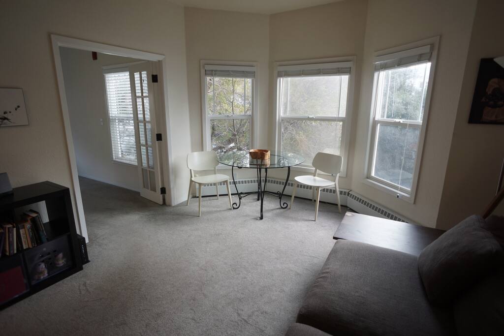 Living room and door to the bedroom