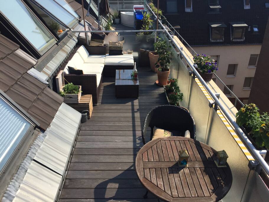 Chillige Lounge auf der Dachterrasse