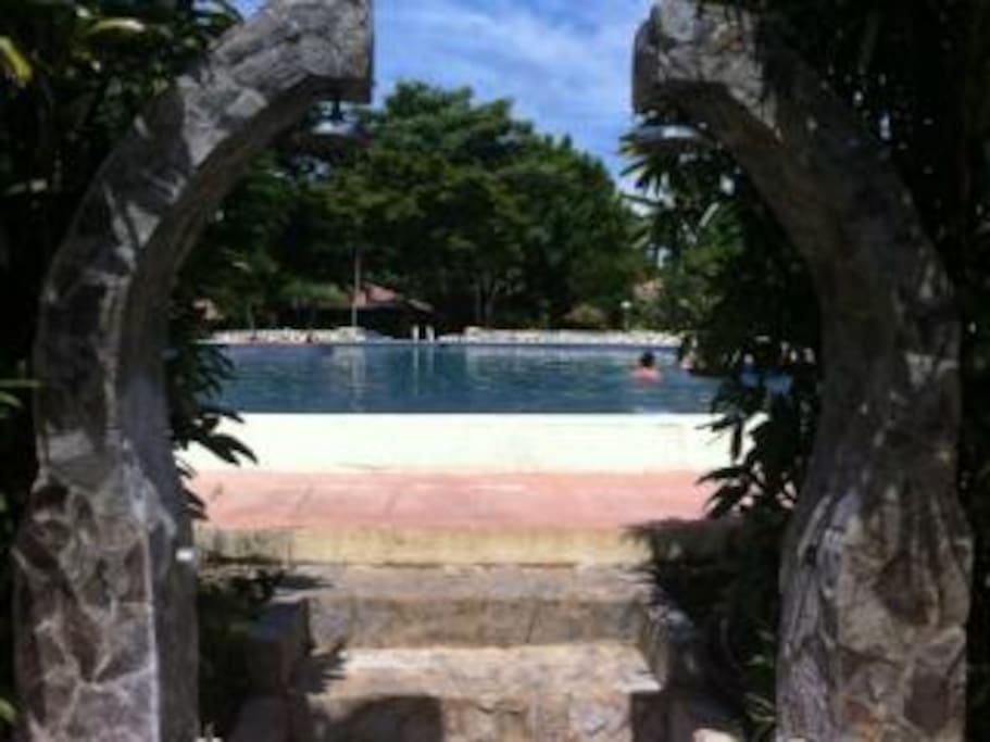 "Beautiful Poolside Shower"
