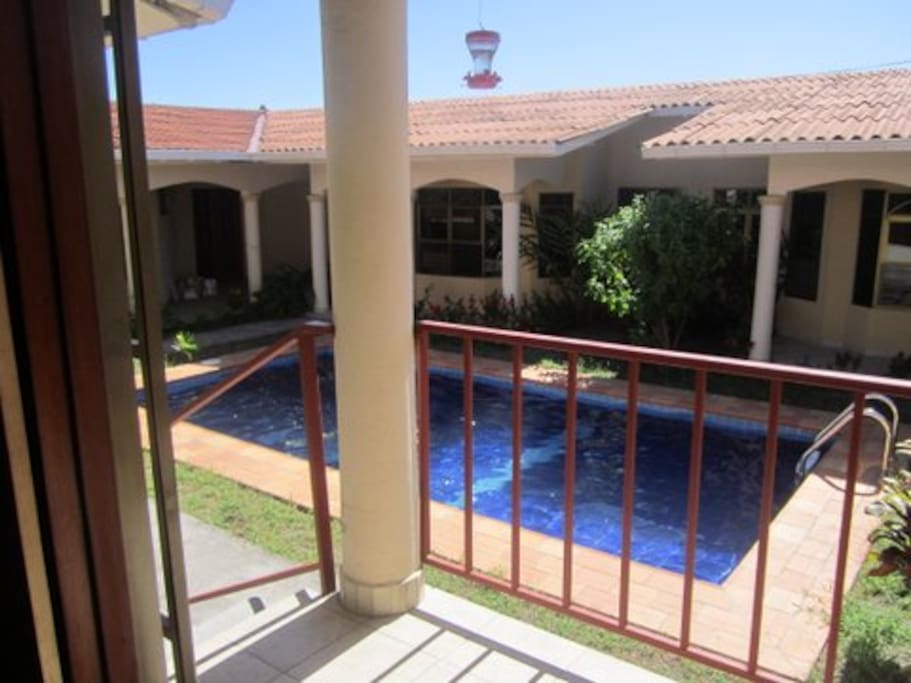 Pool outside villa door