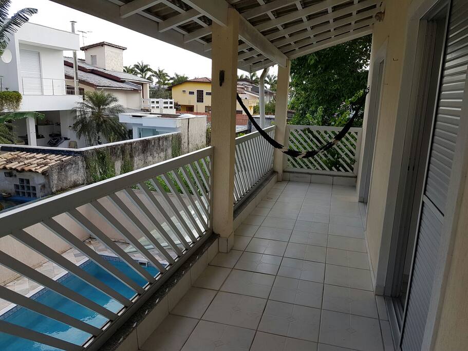 Uma varanda para relaxar.