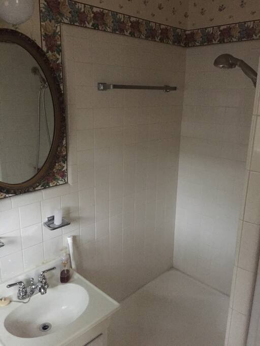 Private bathroom (there is also a shared bathroom in the hallway with a bigger bathtub)
