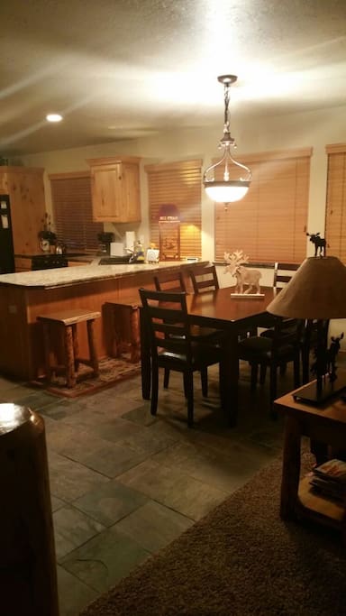 Dining Area between family room and Kitchen