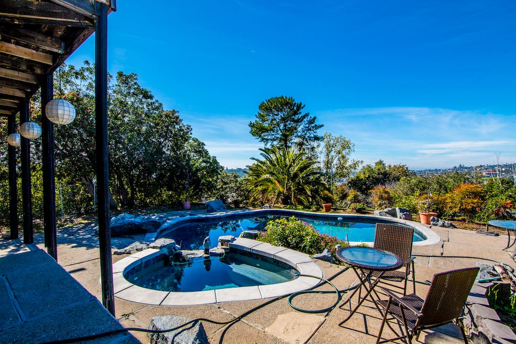 Pool in the backyard