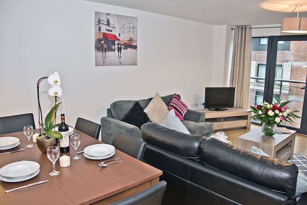 Living Room with Dining Area