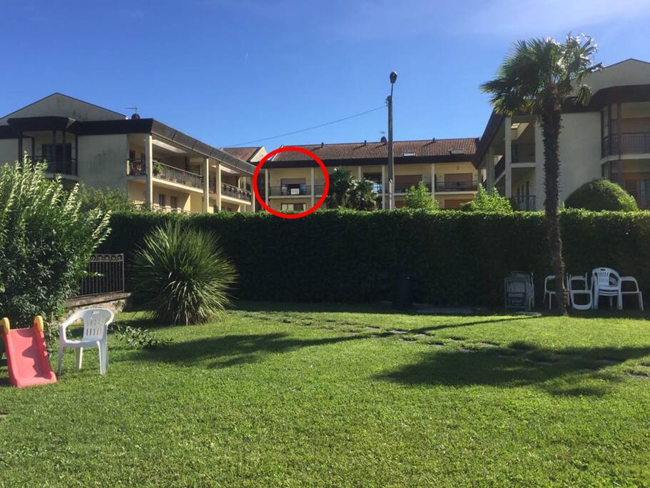 Vista casa dalla spiaggia