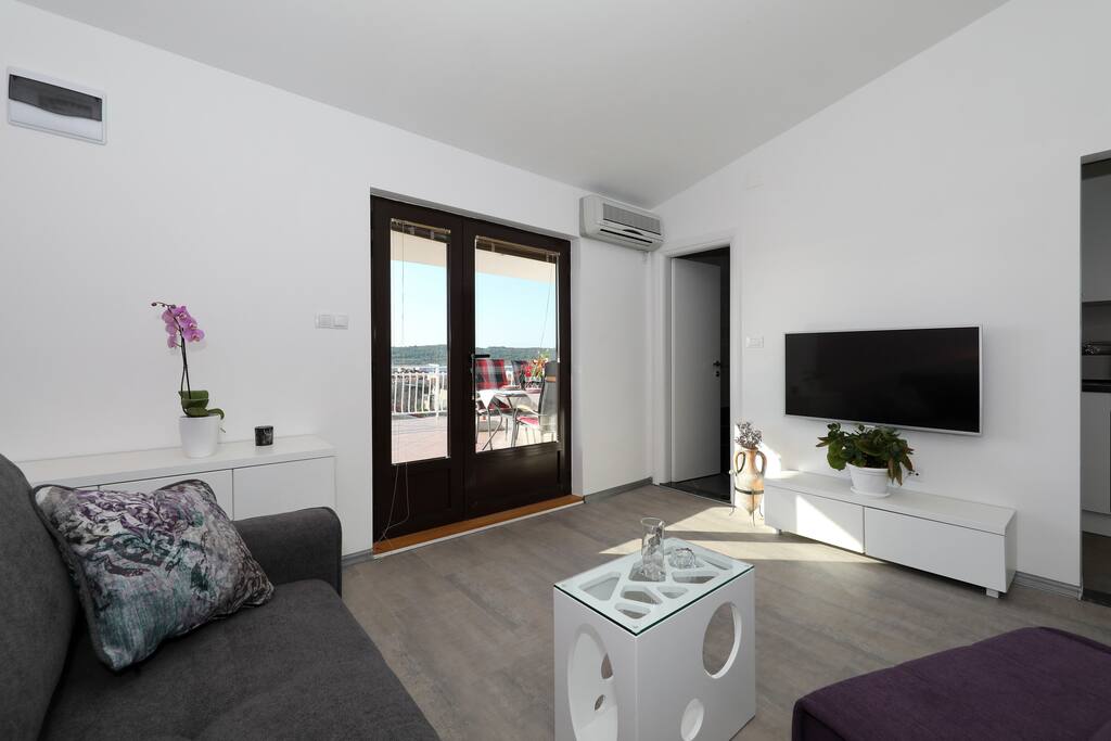 Living room with seaview