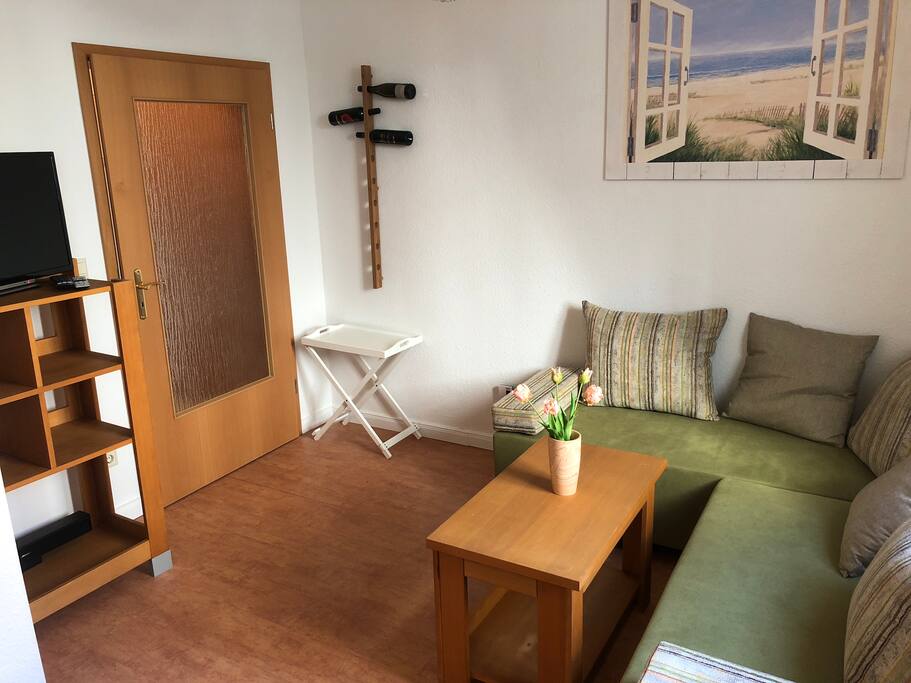 Wohnzimmer mit Schlafcouch