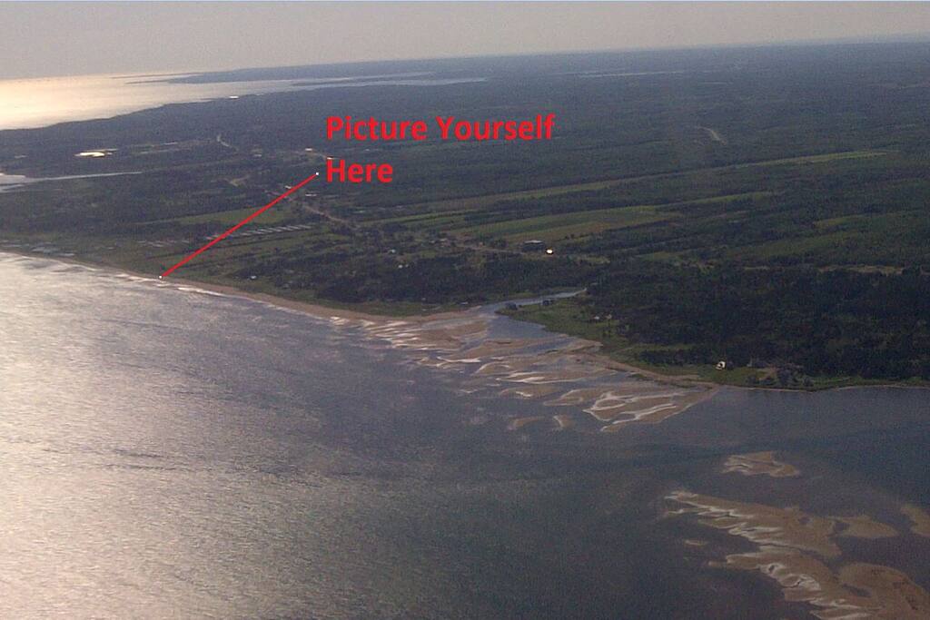 View of Nicholas beach looking east.