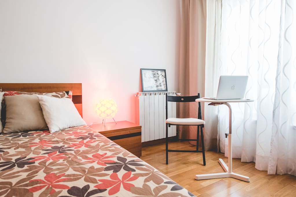A small desk and chair for your laptop