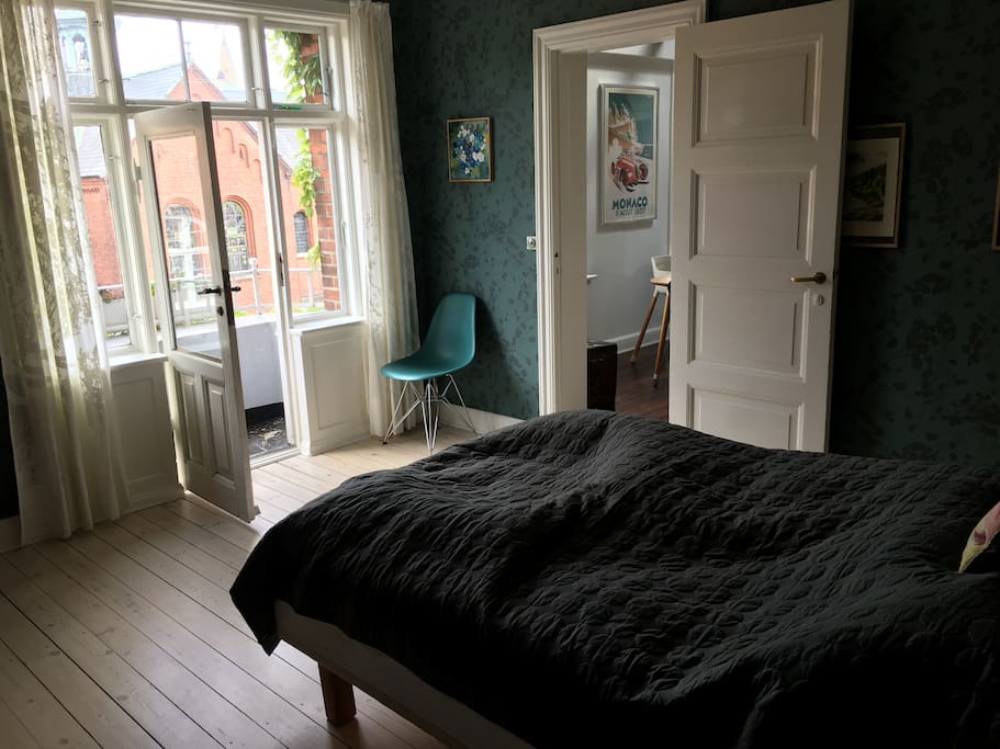 Master bedroom with balcony