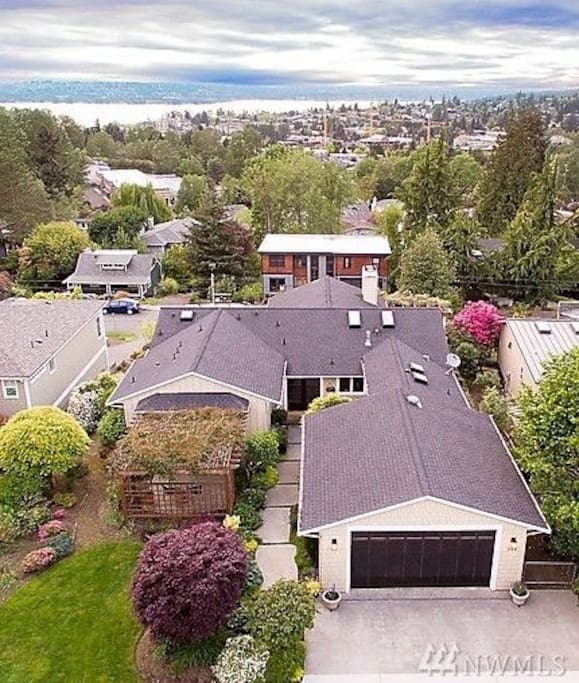 Aerial view of home