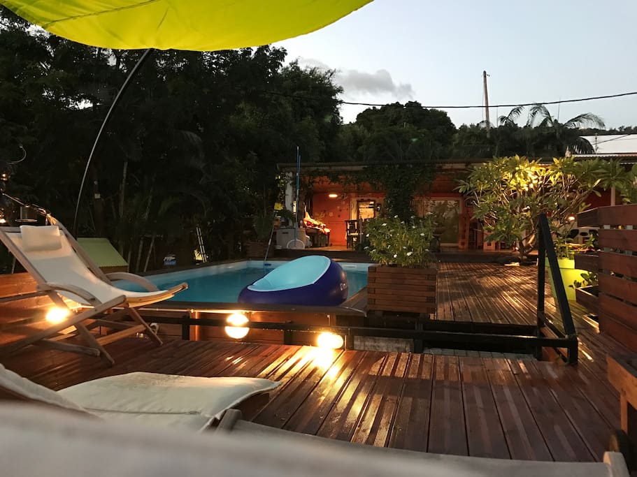 vue terrasse de nuit
