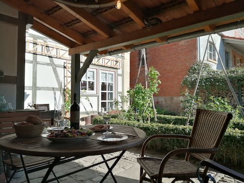 Center of Meiningen, cozy house in old style