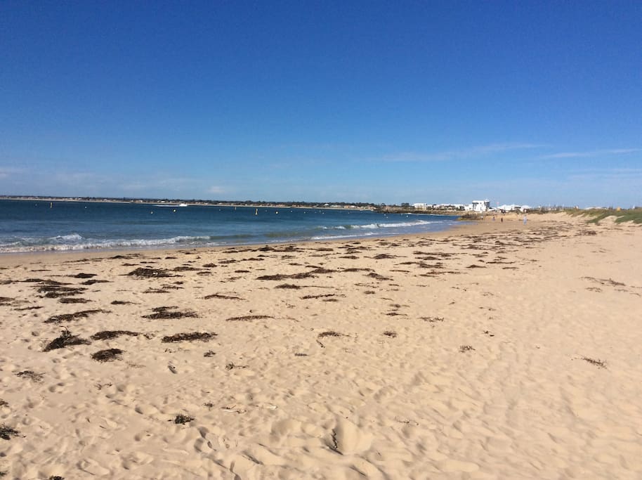 Walking distance to clean beaches and estuary