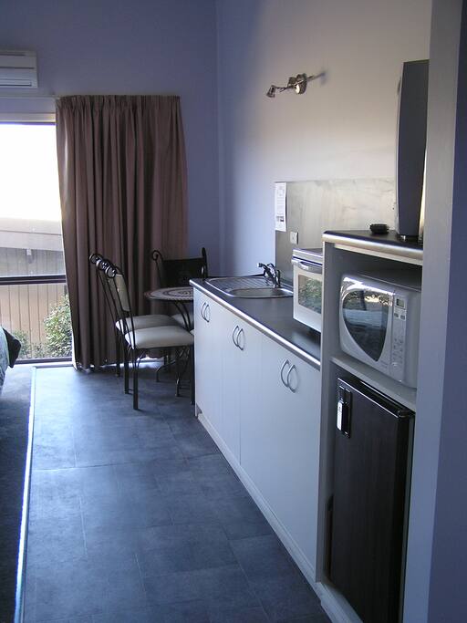 A kitchenette allows you to cook breakfast before heading out on the days adventures