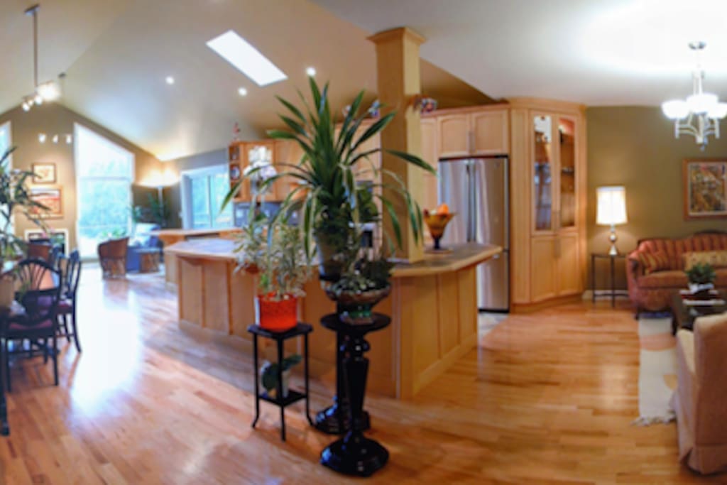 Open concept living-dining,kitchen