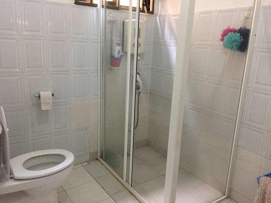 Shower and toilet in Master bedroom.