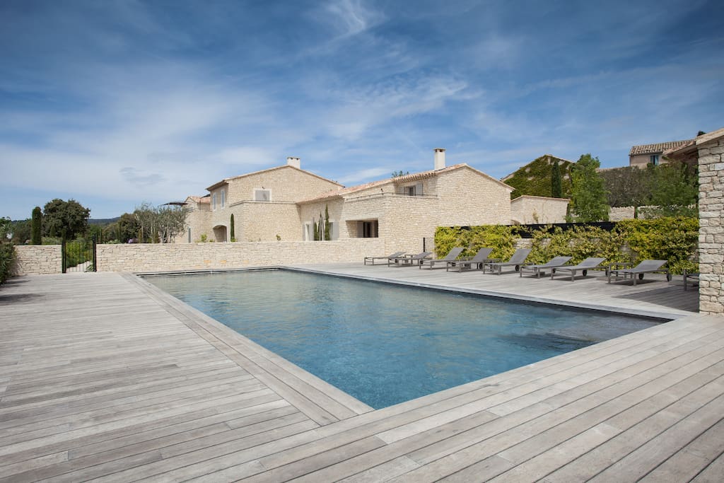 The shared poolside