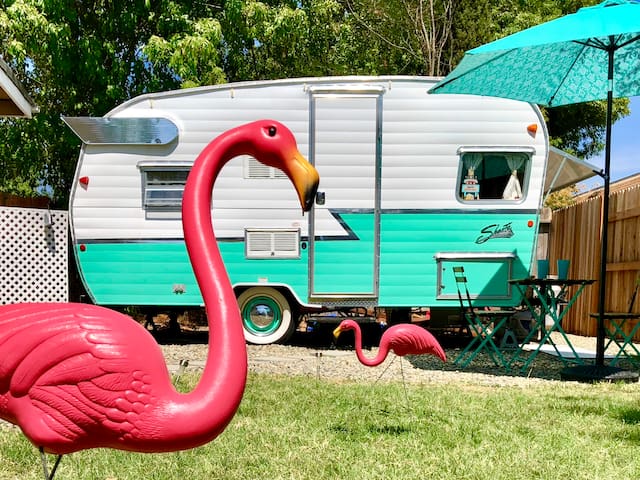 Retro Camper w/ AC, Full Bath & Kitchen