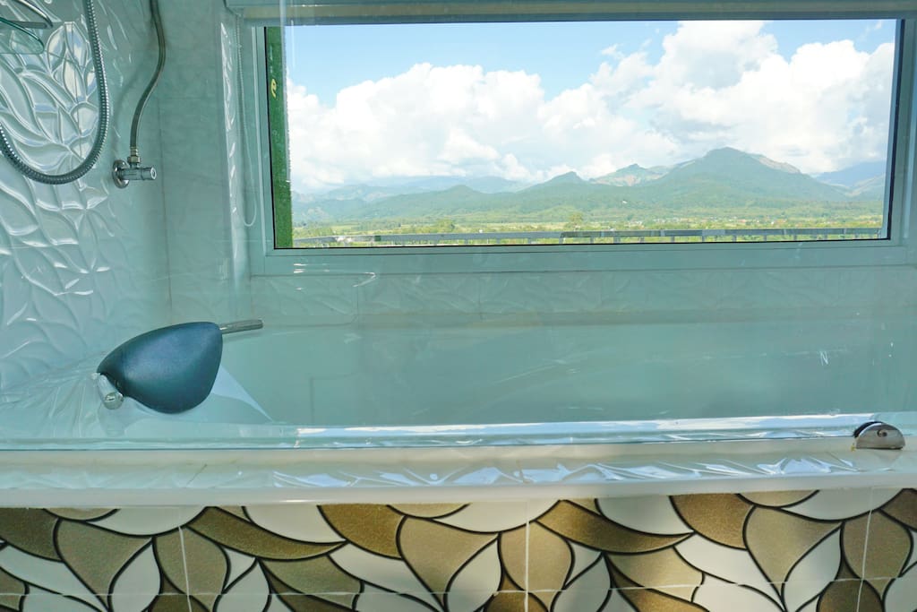 ฺBathtub with mountain view