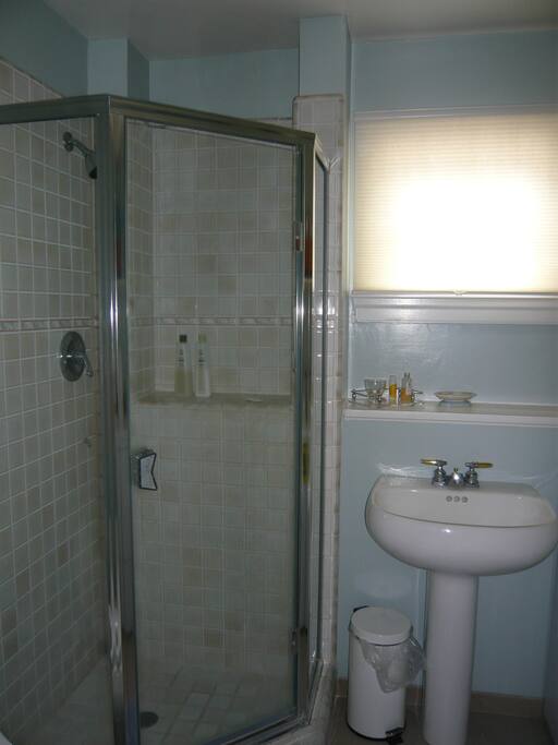Private shower/bathroom.
Washer/dryer are located in this bathroom.