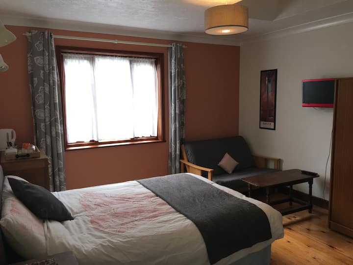 Very large double room (+Sofa Bed) and ensuite.