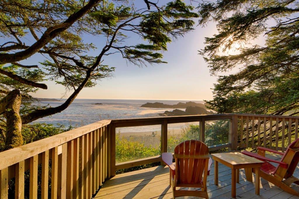 Sit on your private deck and soak in Ucluelet's coastal scenery