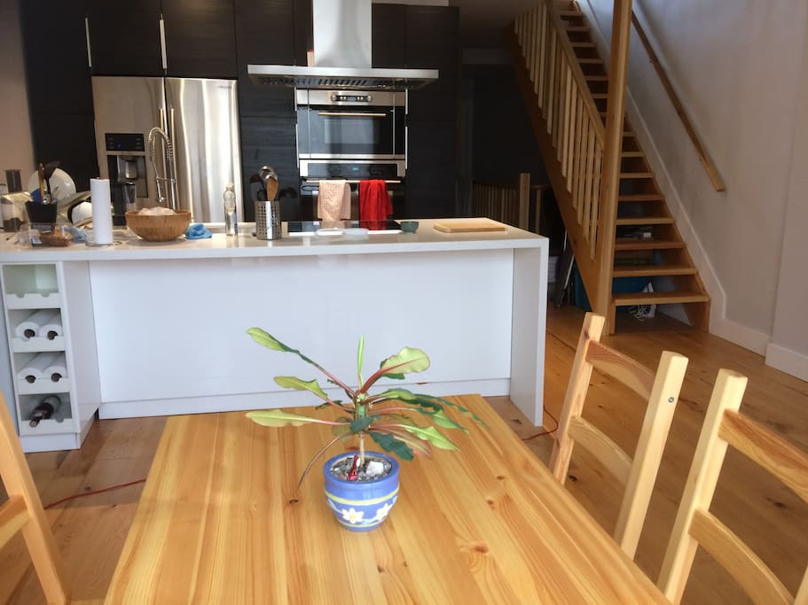 Plenty of storage in large kitchen/diningroom area.