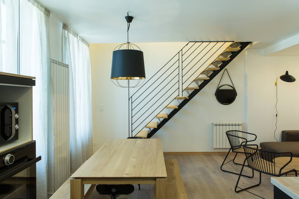 Open concept ktichen, dining and living room