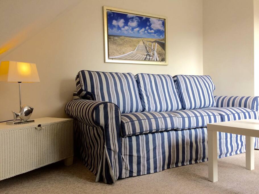 Wohnbereich mit Schlafcouch (160 cm breit)