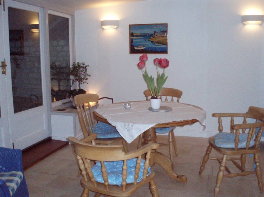 The dining area