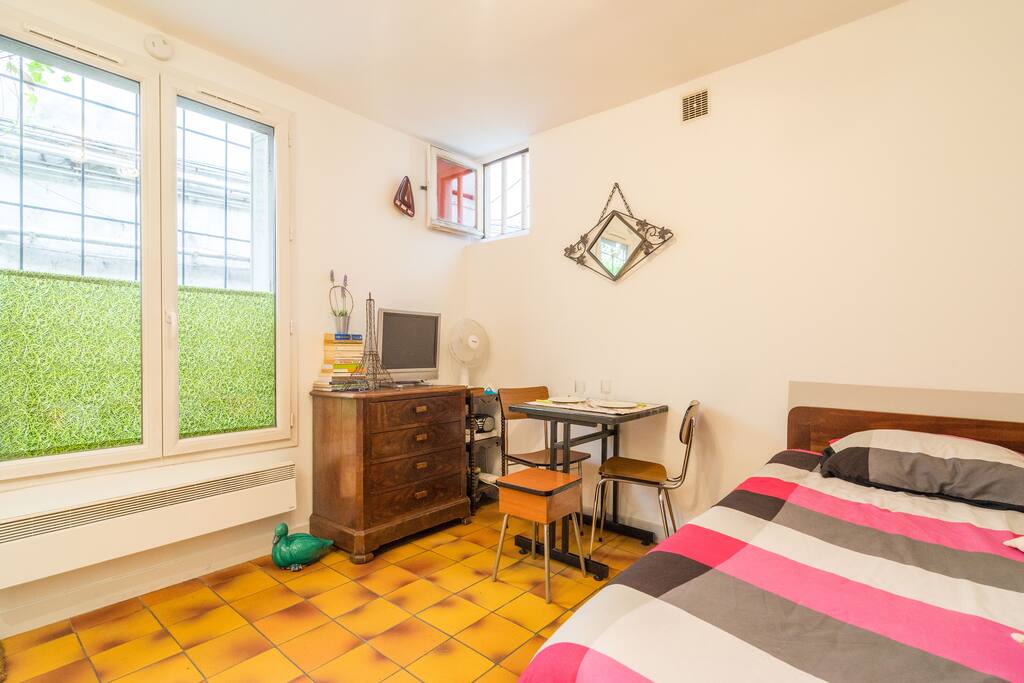 coin TV avec ventilateur