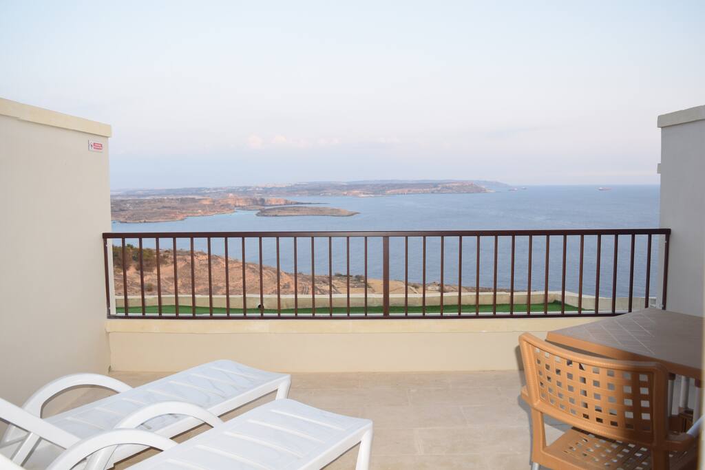 All rooms have a balcony overseeing this view