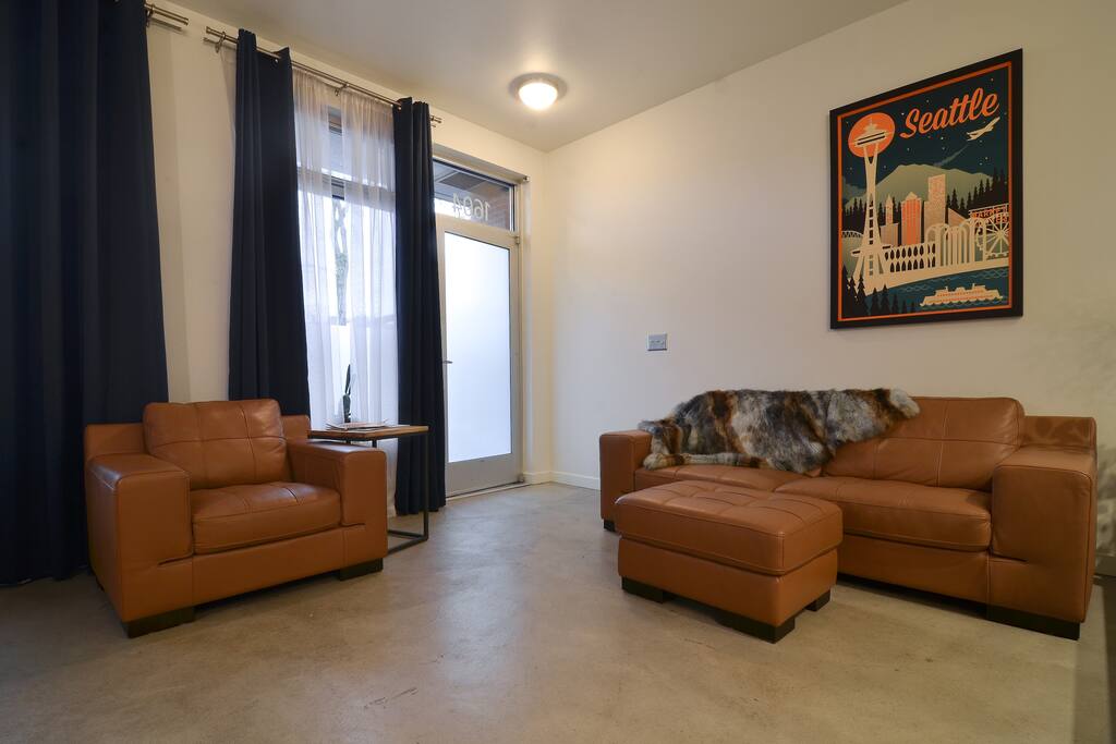 Couch and queen air mattress on hand as well for another person to sleep.
