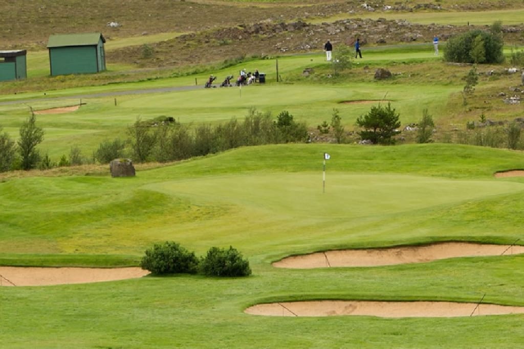 One of the finest golf courses in Iceland nearby (5 minutes walk)