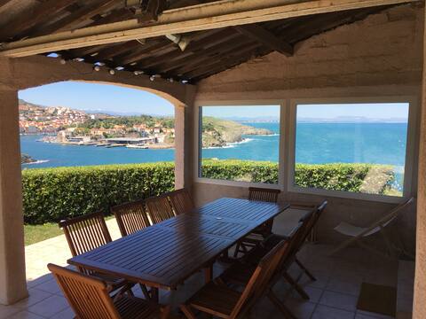 Collioure: Villa with spectacular sea view and pool