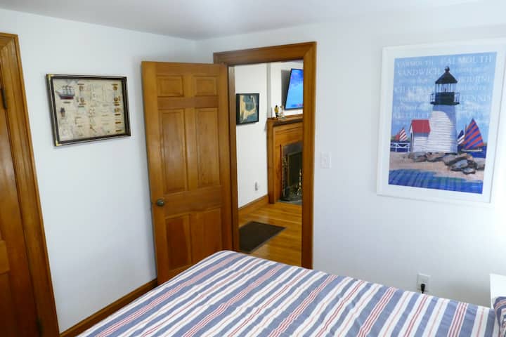 Another angle of the front bedroom facing southeast back into the living room.
