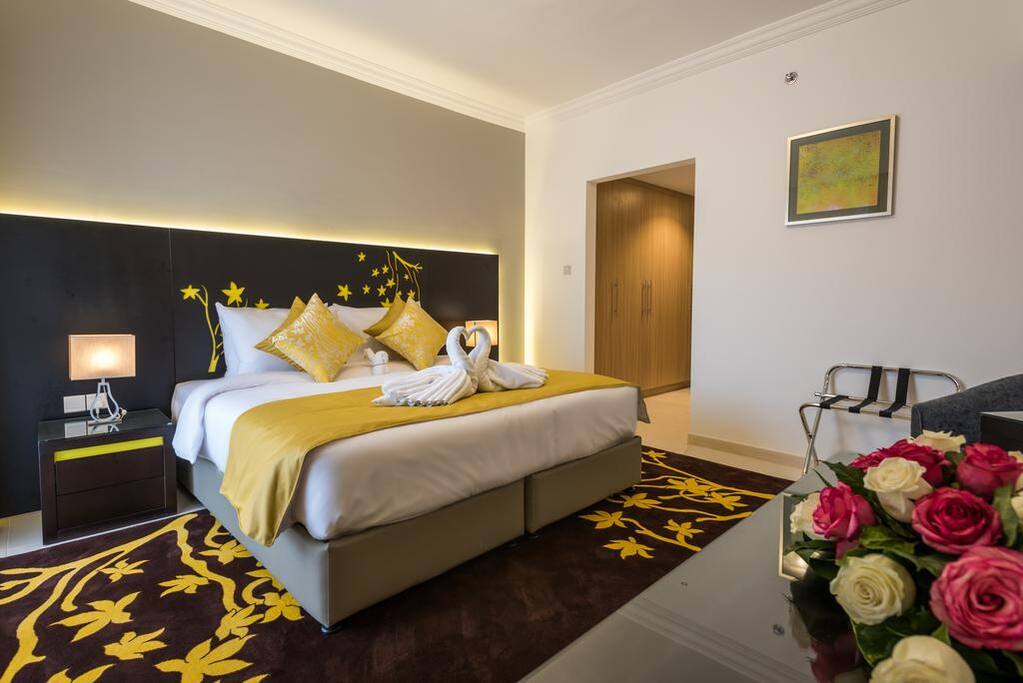 Double bed in room