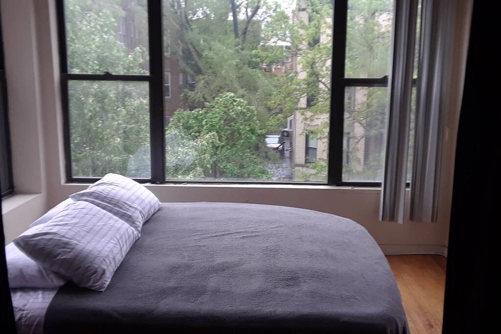 The view into the sunroom