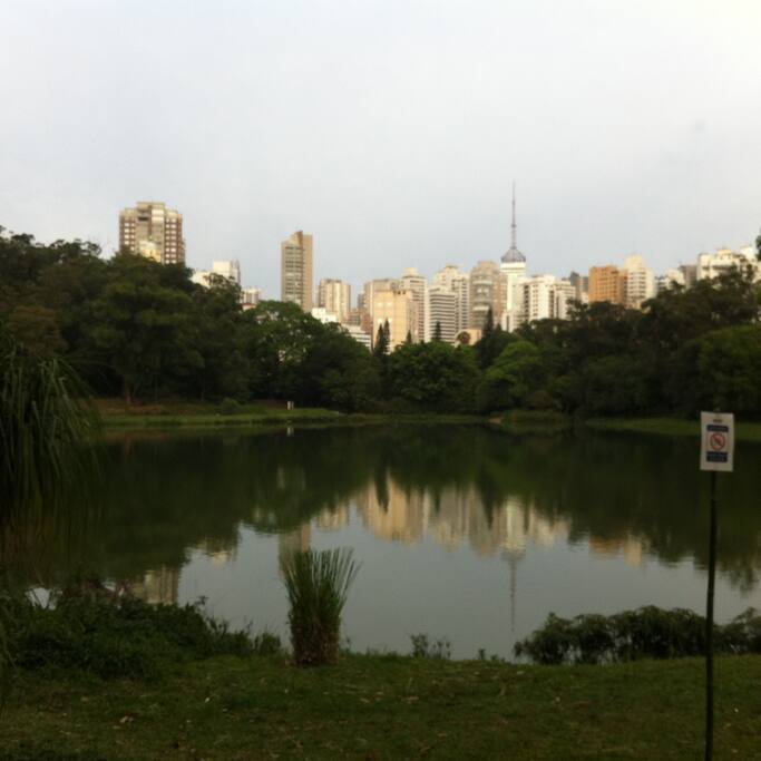 Parque da Aclimação, a 10 minutos de caminhada do apartamento.
