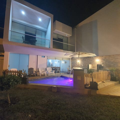 Beach house with 2 private pools and an ocean view.