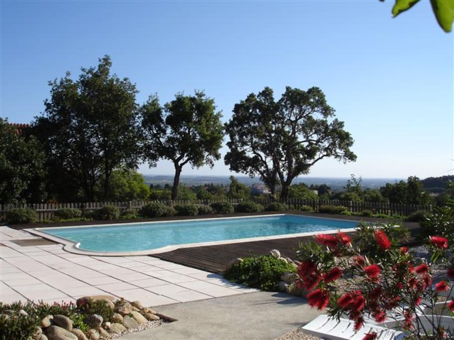 Just the pool and view down the valley