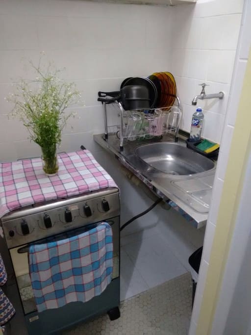 Mini cozinha, porém bem equipada
