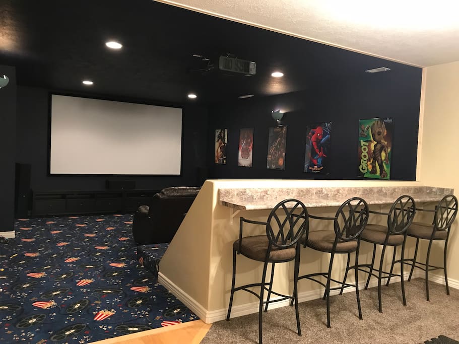 Home theater with laser projector